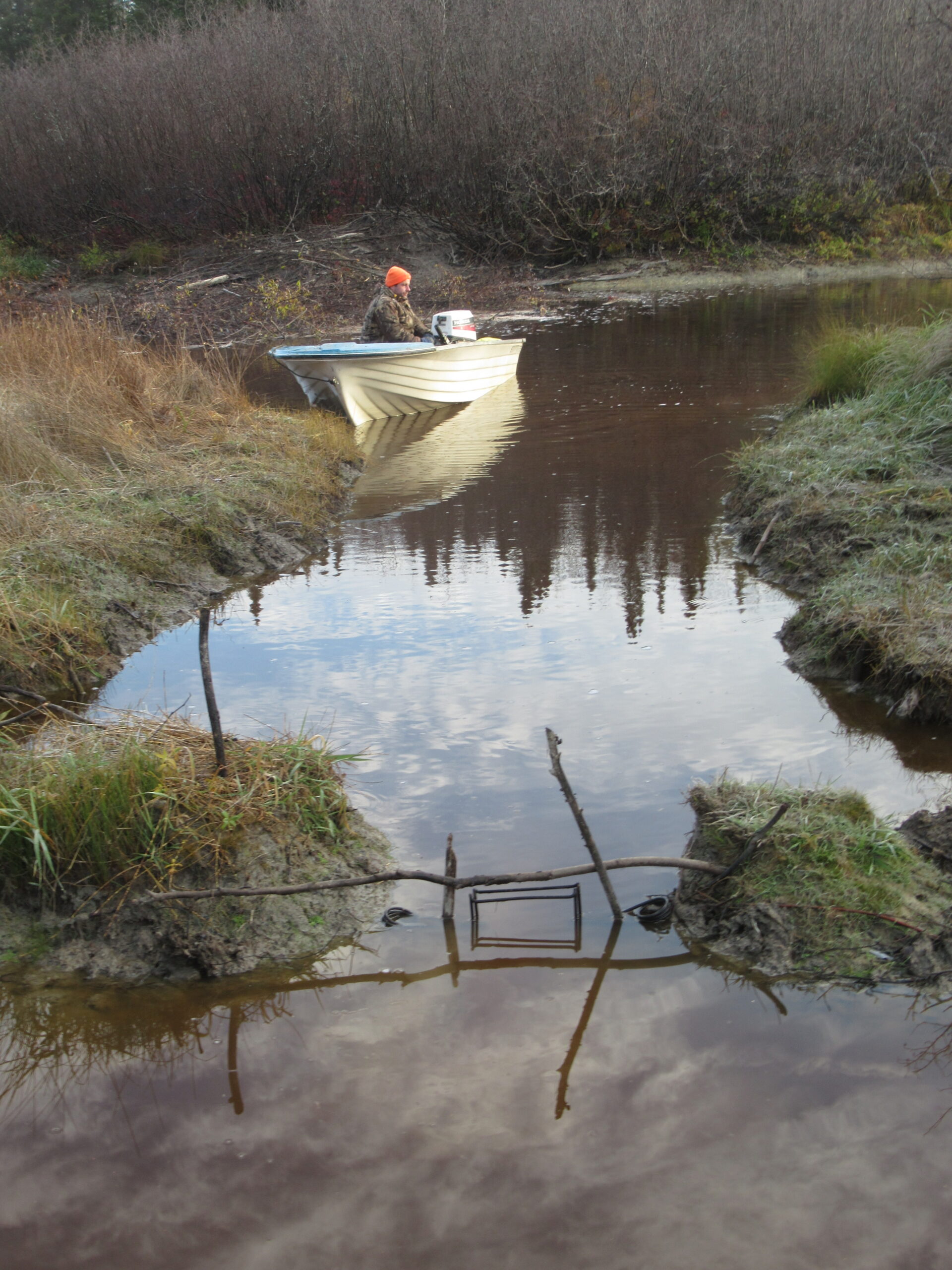 trapline location using guide sticks