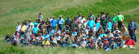 The 2008 Montana Youth Trapper Camp participants pose for a group shot.